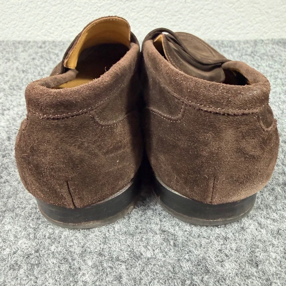 Hawes & Curtis Penny Loafer Mens Size 9 Brown Suede Leather Sole GUC